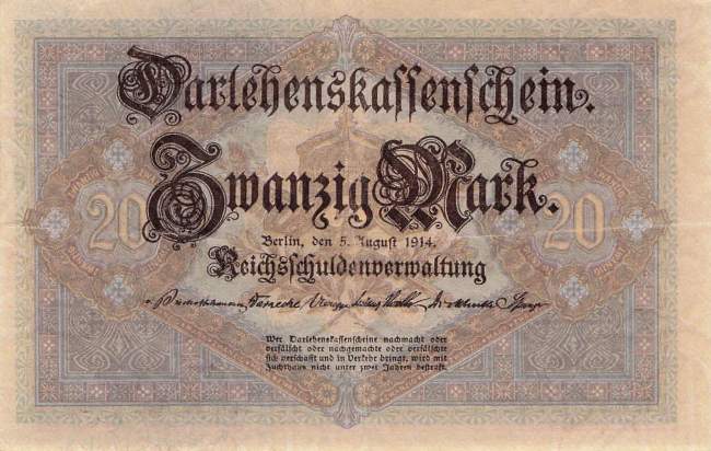 20 Mark Serie Z 1914 ro.49b